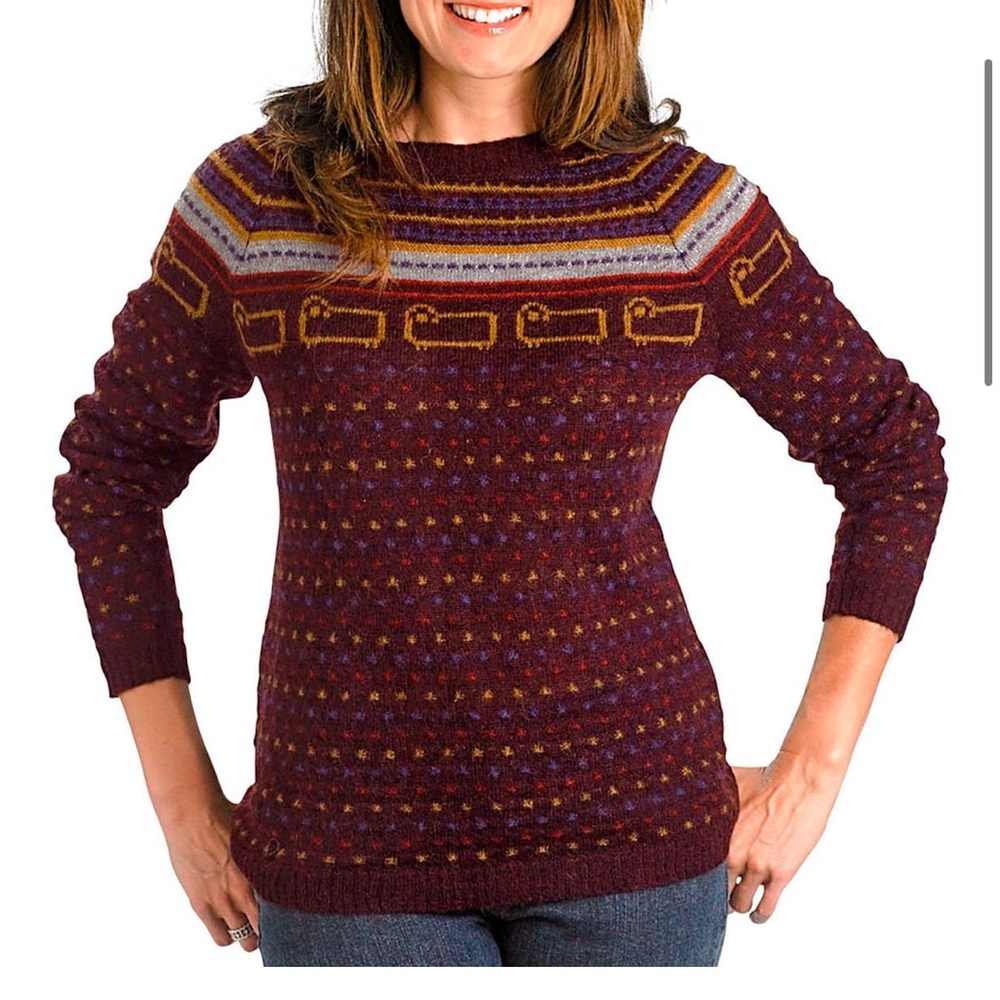 Woolrich Bateau Fairisle Mohair Sheep Sweater